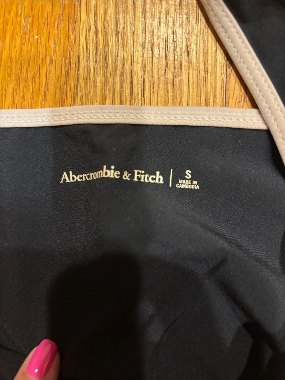 Abercrombie & Fitch Black One-Piece Romper with White Trim Size S
